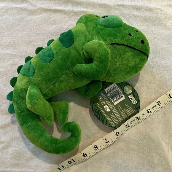 Endangered Species Plush Green Iguana 13" Don't Disappear Stuffed Animal Toy - Picture 5 of 8
